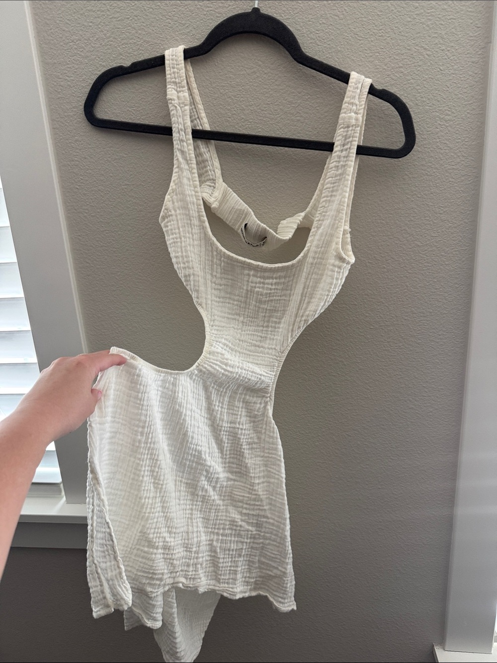 Women's White Cutout Swim Cover Up